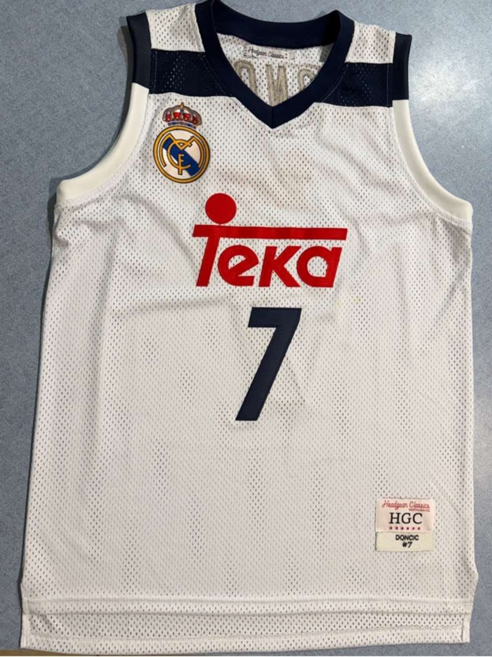 Real Madrid #7 Teka White Basketball Jersey